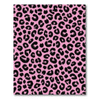 Pink Black Leopard Spot Rug