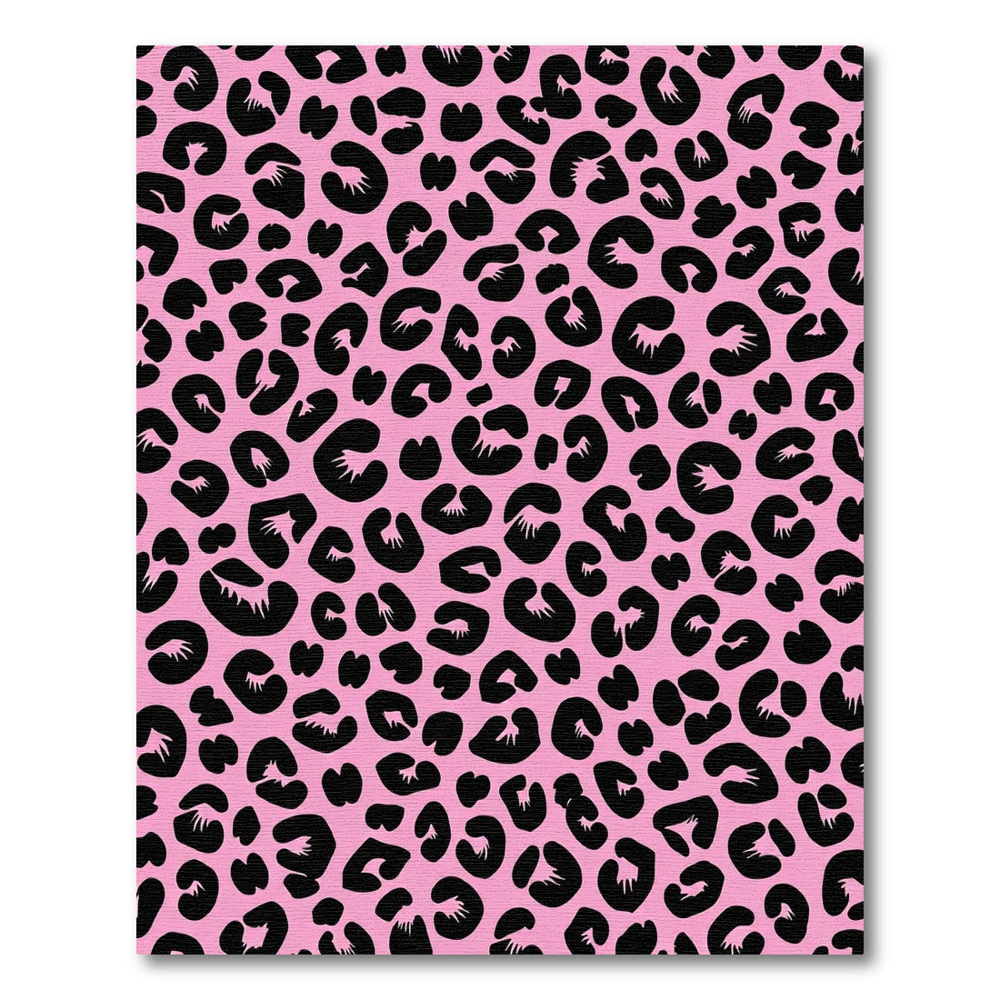 Pink Black Leopard Spot Rug