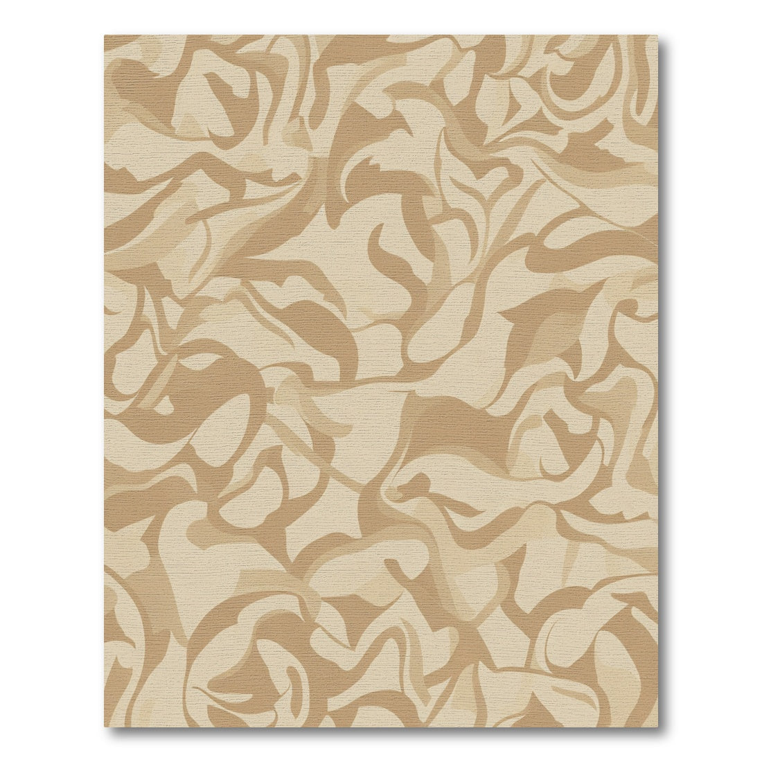 Earthy Swirl Abstract Composition Rug