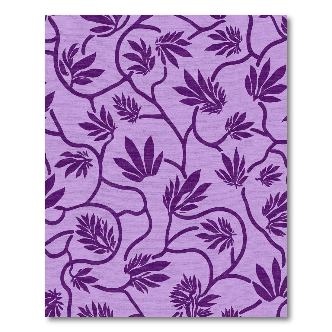 Purple Lilac Botanical Vine Scroll Rug