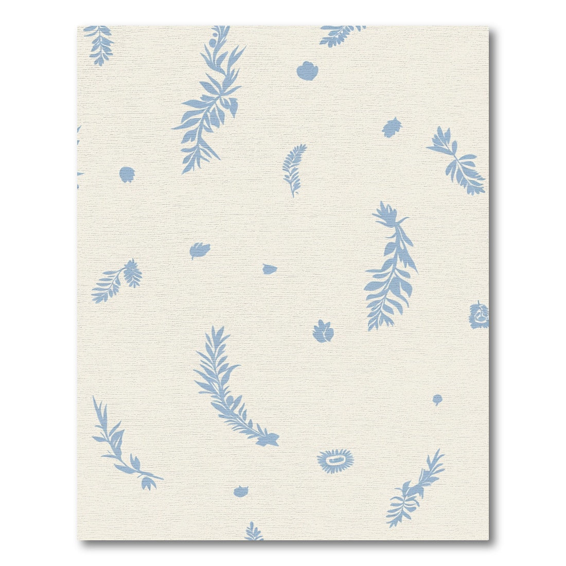 Pale Blue Botanical Sprinkle Rug