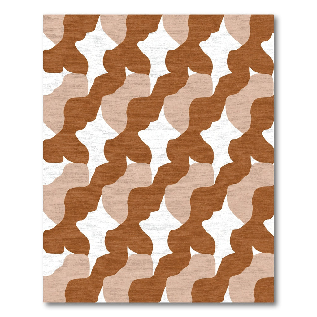 Terracotta Abstract Organic Flow Rug