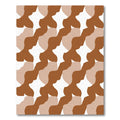 Terracotta Abstract Organic Flow Rug