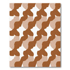 Terracotta Abstract Organic Flow Rug