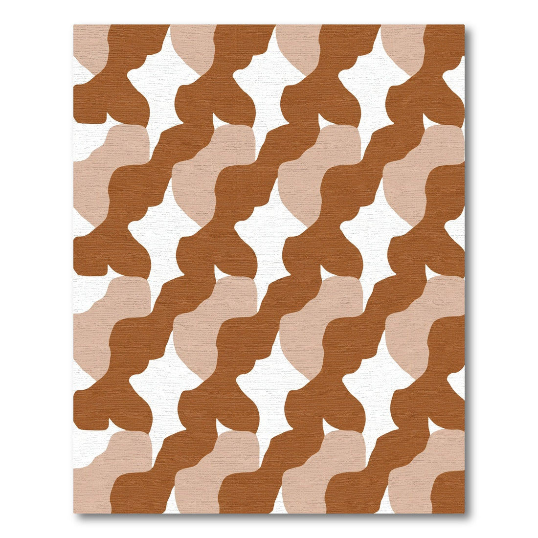 Terracotta Abstract Organic Flow Rug