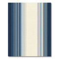 Navy Blue Cream Striped Modern Rug