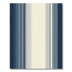 Navy Blue Cream Striped Modern Rug