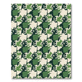 Green Leaf Abstract Organic Texture Rug