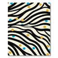 Black Golden Blue Polka Dot Waves Rug