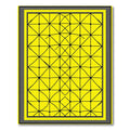 Bold Yellow Geometric Net Rug