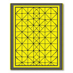 Bold Yellow Geometric Net Rug