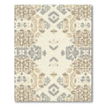 Neutral Earthy Tone Tribal Medallion Layout Rug