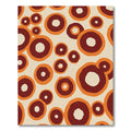 Crimson Orange Concentric Circles Rug