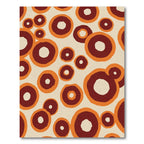 Crimson Orange Concentric Circles Rug