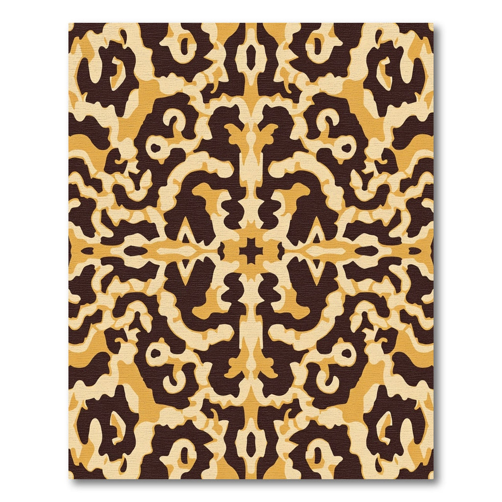 Rich Ochre Baroque Ornamental Rug