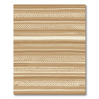Tan Striped Geometric Tribal Rug