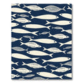 Schooling Fish Navy Blue Rug