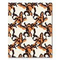 Bold Orange Black Abstract Organic Rug