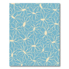 Sky Blue Outline Daisy Blooms Rug