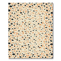 Cream Black Orange Speckled terrazzo Rug