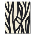 Bold Black Abstract Wavy Lines Rug