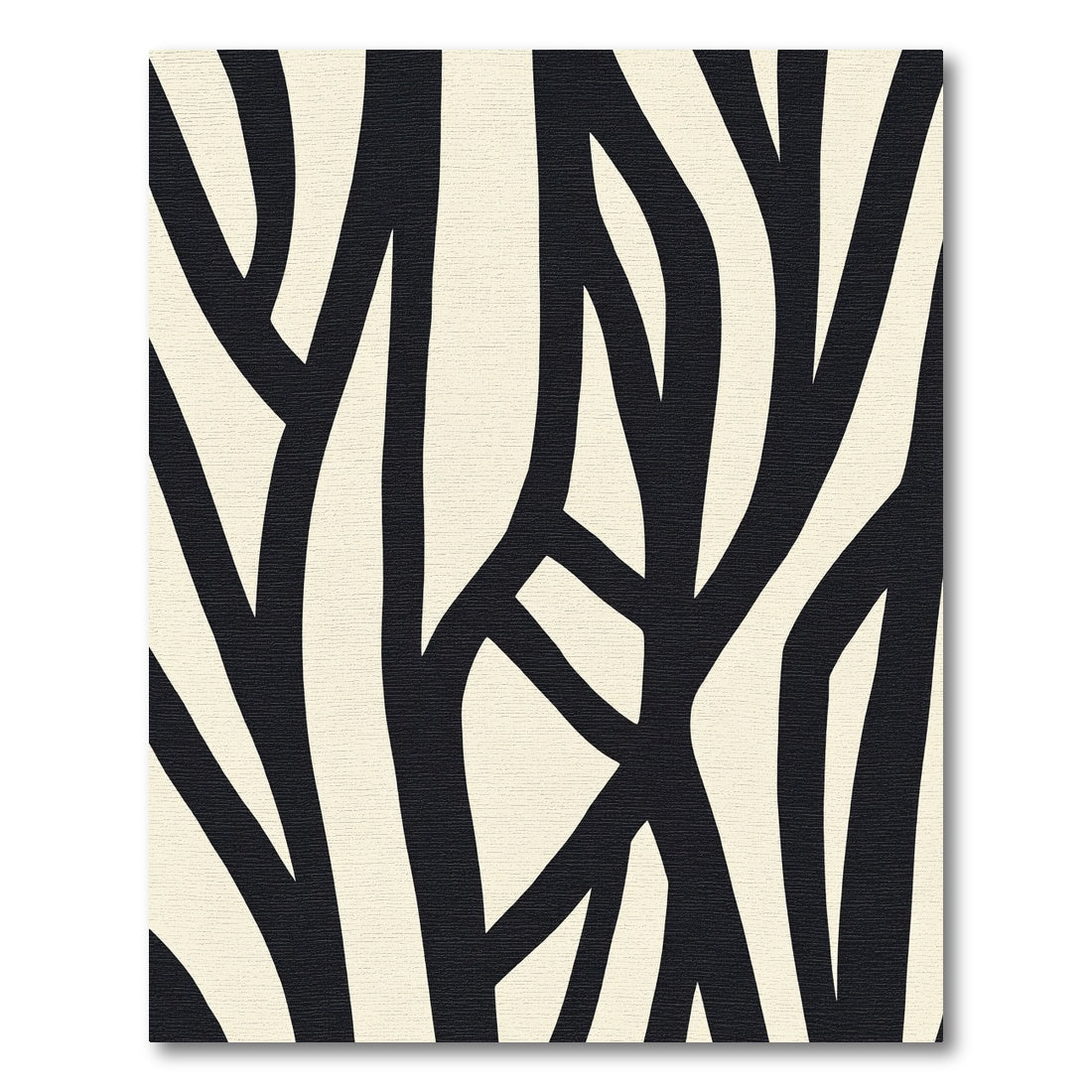 Bold Black Abstract Wavy Lines Rug