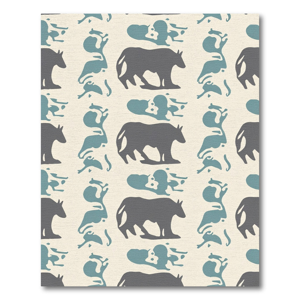 Minimalist gray animal abstract Rug