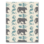 Minimalist gray animal abstract Rug