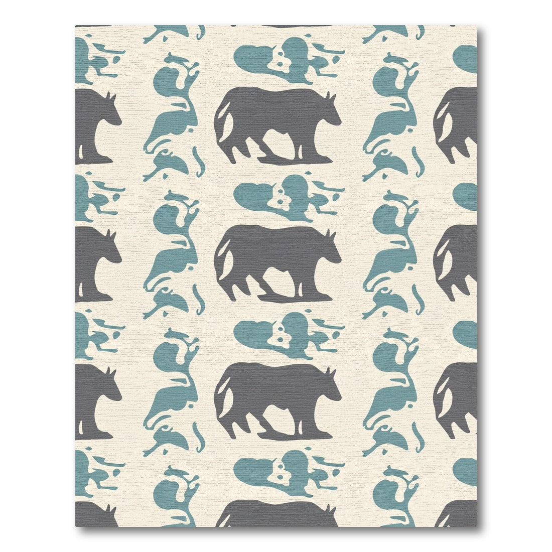 Minimalist gray animal abstract Rug