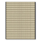 Tan Geometric Brick Weave Rug