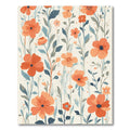Coral Floral Garden Vines Rug