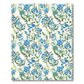 Blue Green Floral Vine Swirl Rug