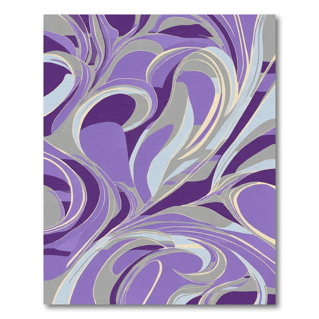 Vibrant Purple Swirl Abstract Rug