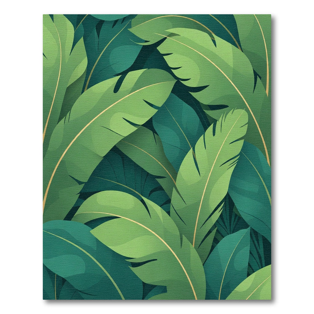 Lush Emerald Leaf Serenity Rug