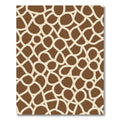 Brown Cream Organic Interlocking Shape Rug