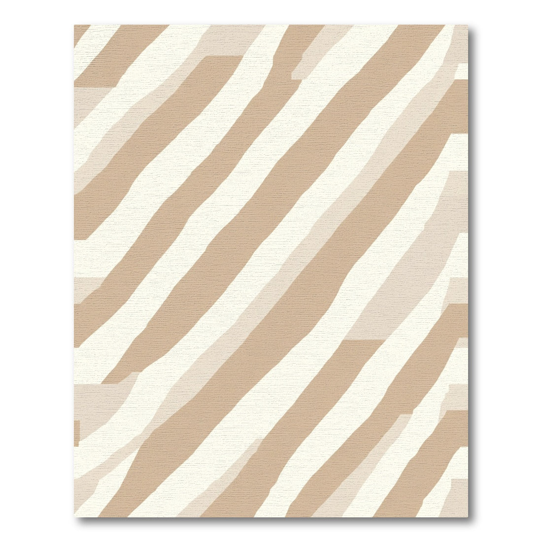 Neutral Toned Diagonal Stripe Rug