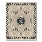 Tawny Sunburst Border Swirl Rug