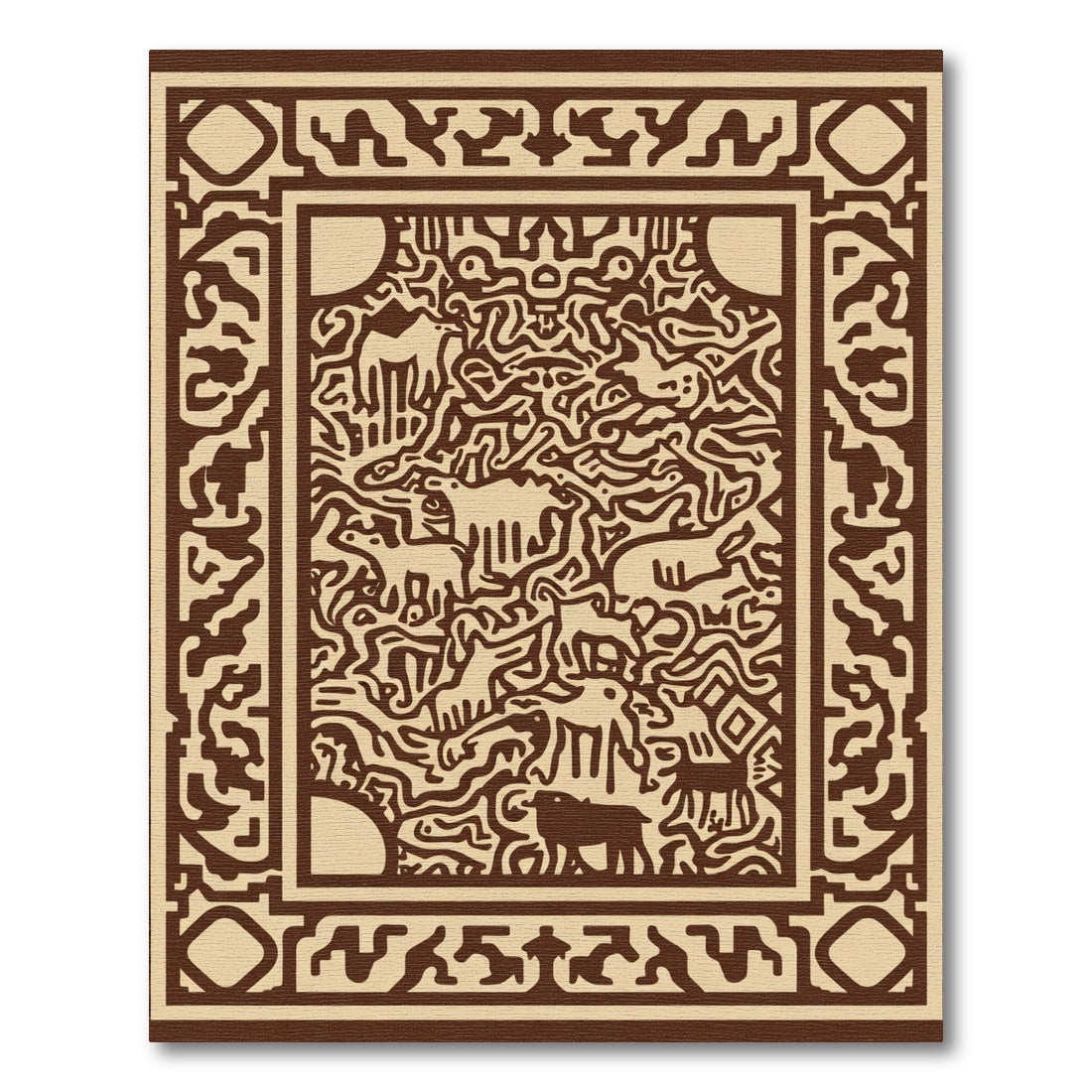 Narrative Beige Animal Caravan Rug