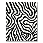 Bold Black White Abstract Zebra Rug