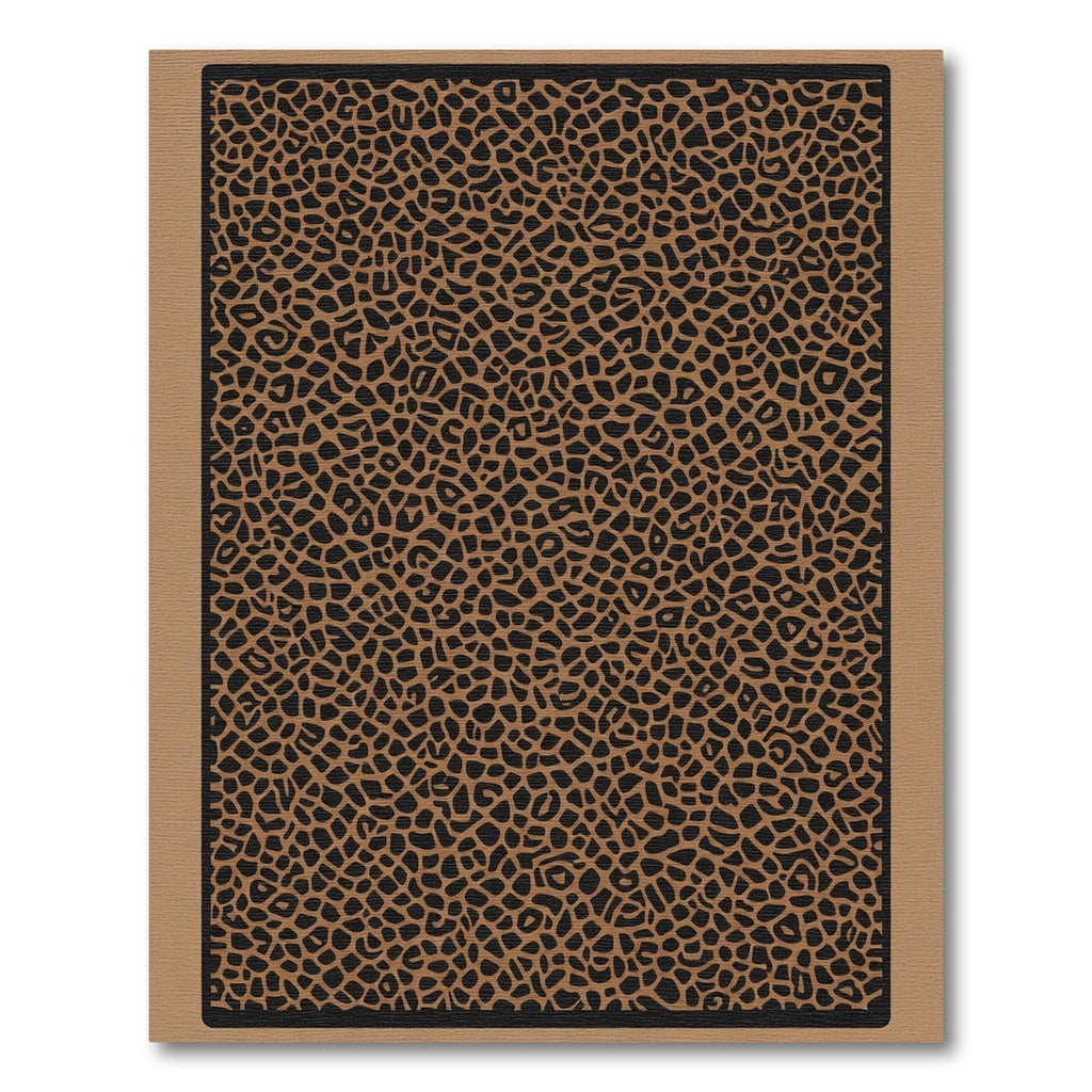 Brown Black Animal Spot Rug