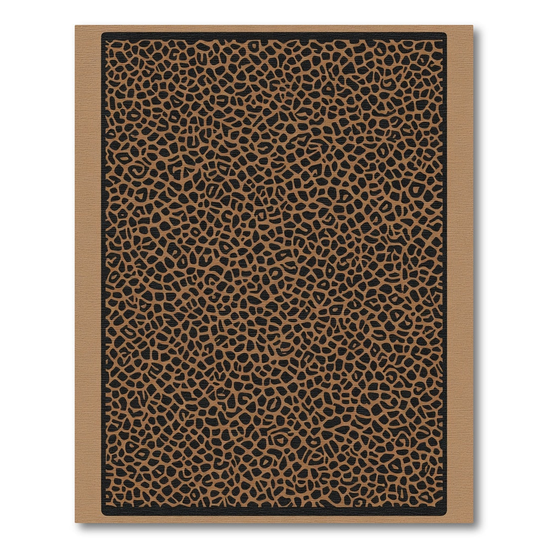 Brown Black Animal Spot Rug