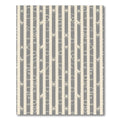 Gray Ivory Striped Butterfly Motif Rug