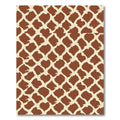 Brown Cream Jagged Geometric Net Rug