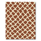 Brown Cream Jagged Geometric Net Rug