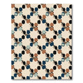 Abstract Indigo Terra Cotta Circles Rug