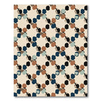Abstract Indigo Terra Cotta Circles Rug