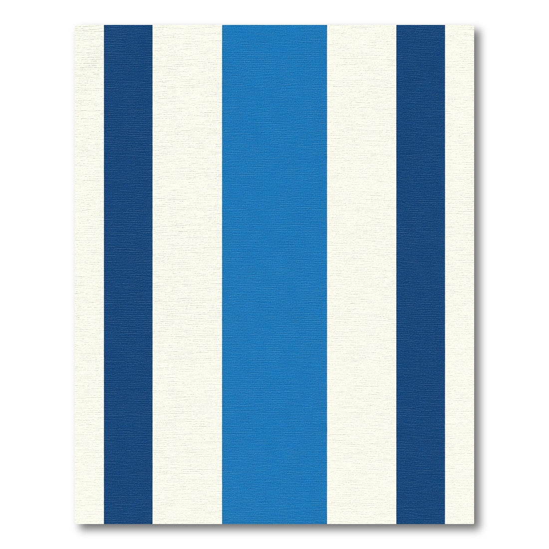 Bold Blue Cream Vertical Stripes Rug