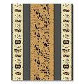 Spotted Tan Faux Fur Stripe Rug