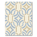 Pale Blue Tan Arch Medallion Rug