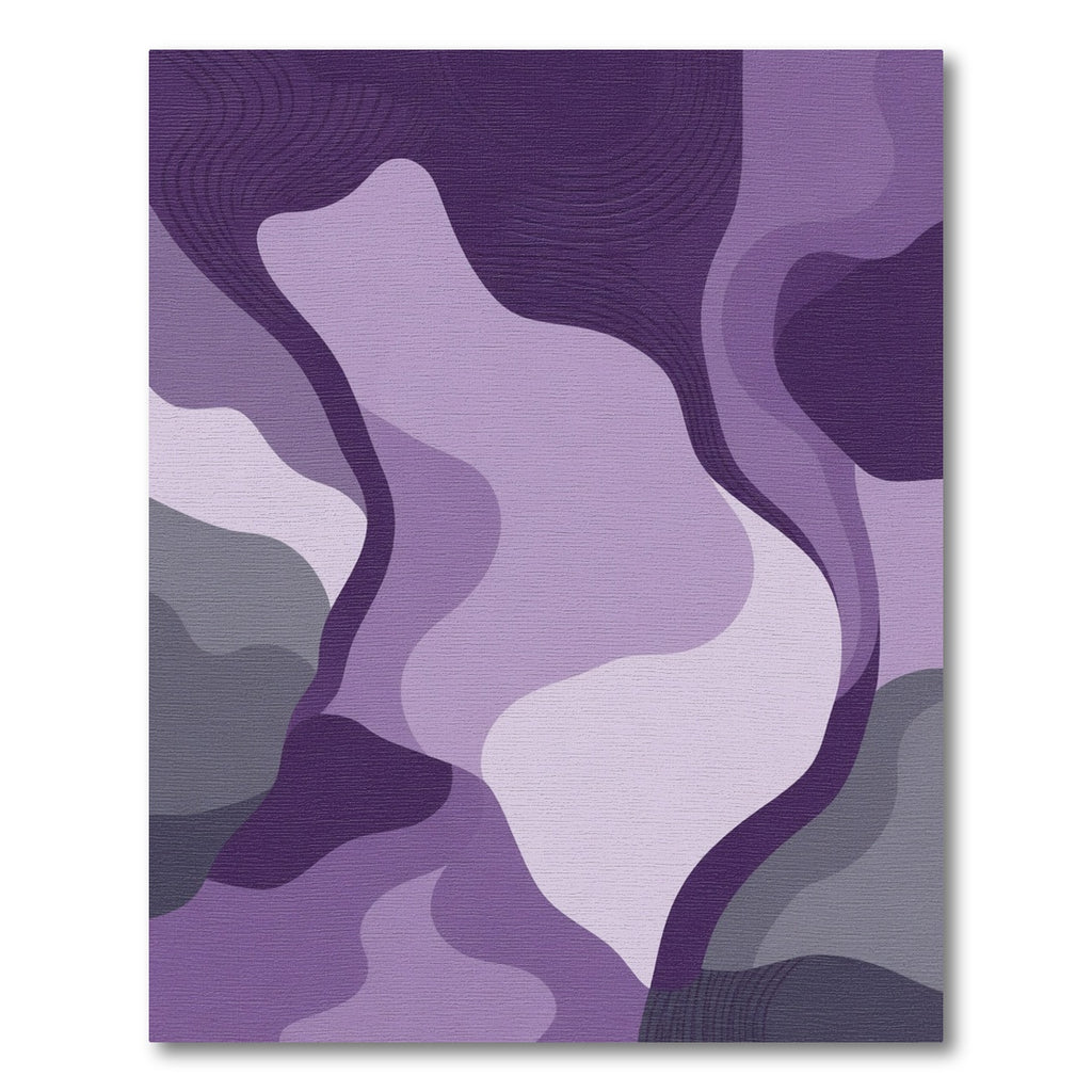 Amethyst Abstract Organic Waves Rug